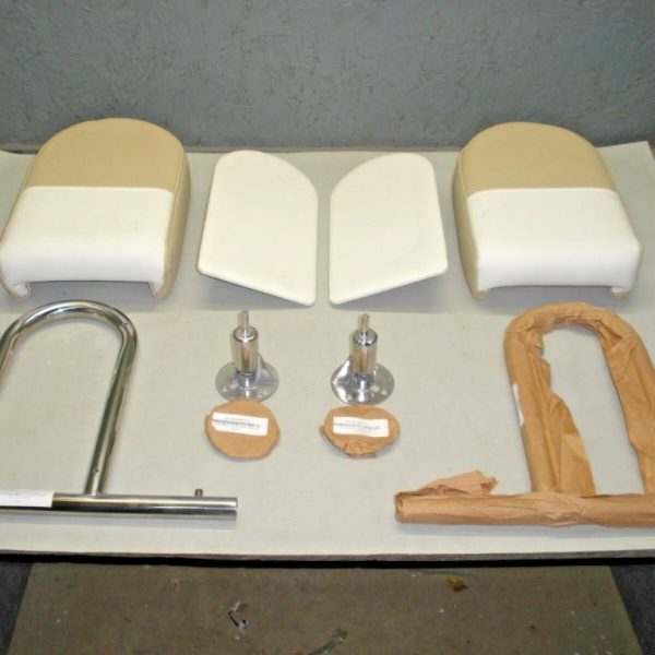 Pioneer Boats/ Bulls Bay Forward Facing Bow Seat Backrest Kit. Tan and White