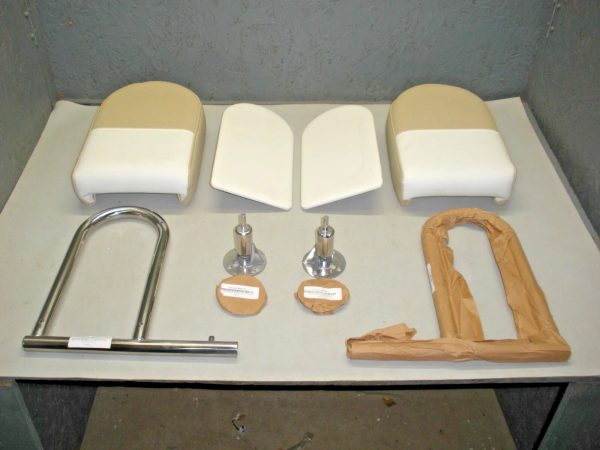 Pioneer Boats/ Bulls Bay Forward Facing Bow Seat Backrest Kit. Tan and White