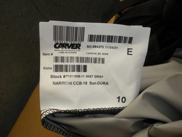Carver Boat Cover for Center Console Boat with Shallow Draft 71018NS. Mist Gray - Image 3
