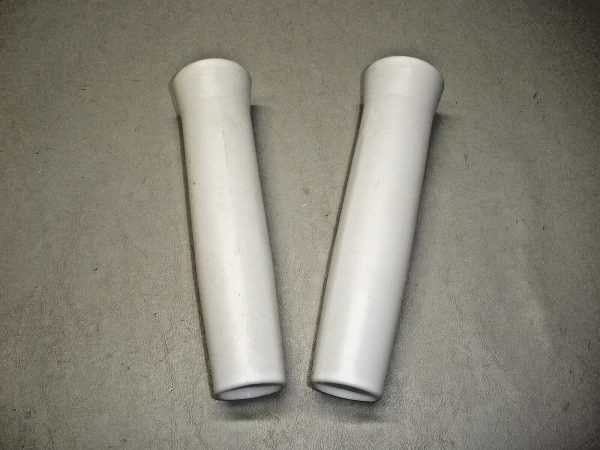 Qty (2) White Vinyl Flared and Tapered Rod Holder Inserts. Possible Marine City