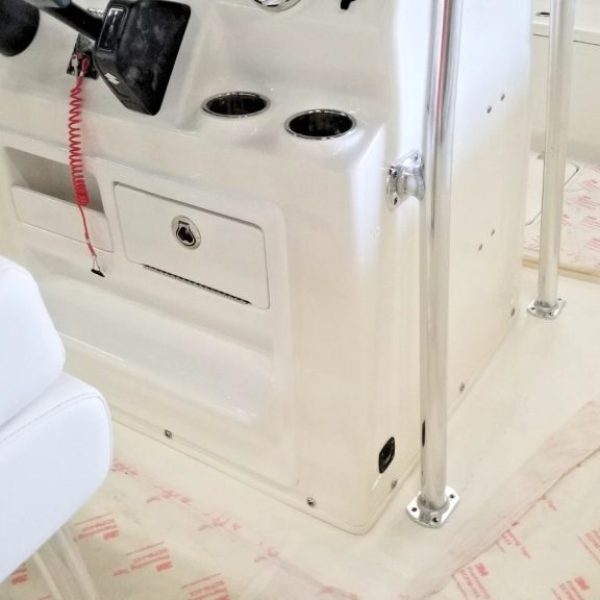 Center Console Helm Station Toe Kick and Foot Rest Panel With Storage