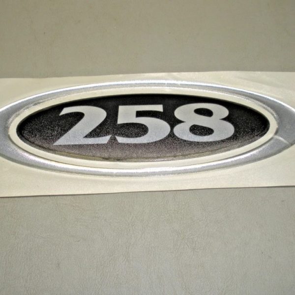Genuine OEM Carolina Skiff "258" Nameplate Decal