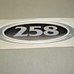Genuine OEM Carolina Skiff "258" Nameplate Decal