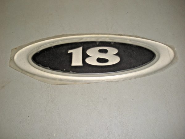 Genuine OEM Carolina Skiff "18" Nameplate Decal