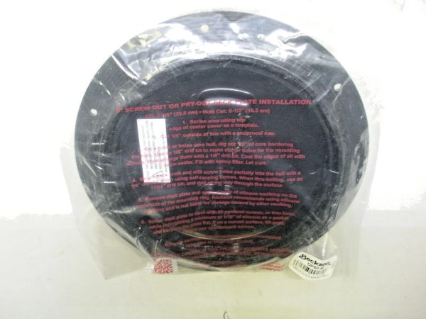 Beckson Black Smooth Finish Screw Out 6" Deck Plate DP60-B - Image 2