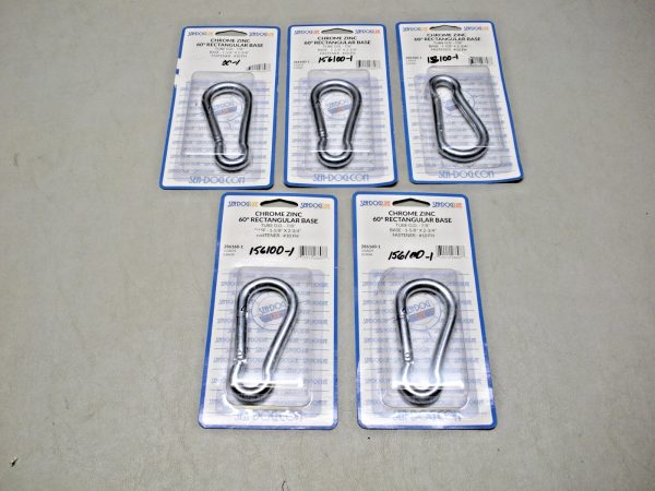 Set of (5) Sea-Dog Electro Galvanized Snap Hook 156100-1