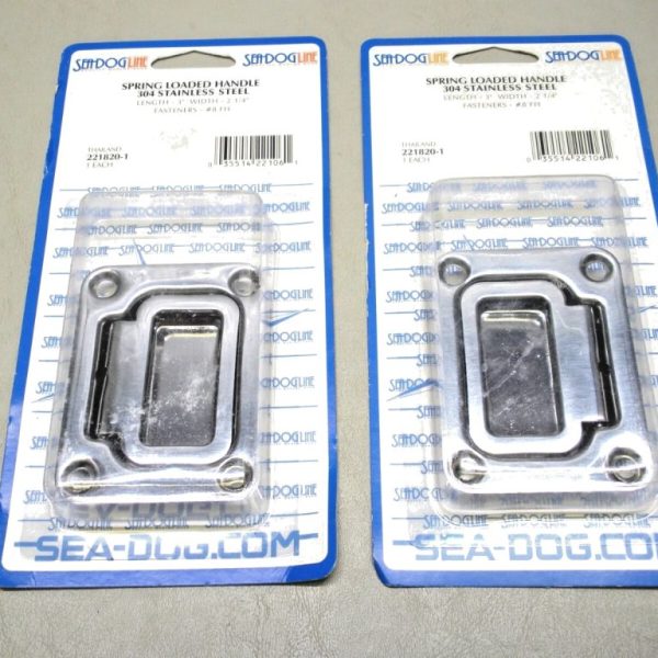 Qty (2) Sea-Dog 304 Stainless Steel Spring Loaded Lift Handle 221820-1