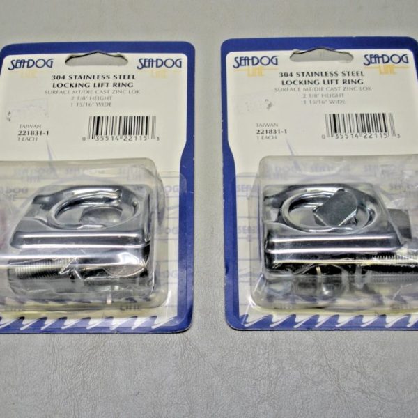 Qty (2) Sea-Dog 304 Stainless Steel Locking Lift Ring 221831-1