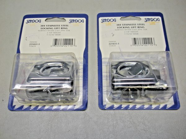 Qty (2) Sea-Dog 304 Stainless Steel Locking Lift Ring 221831-1
