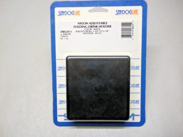 Sea-Dog Black Nylon Adjustable Folding Drink Holder 588220-1
