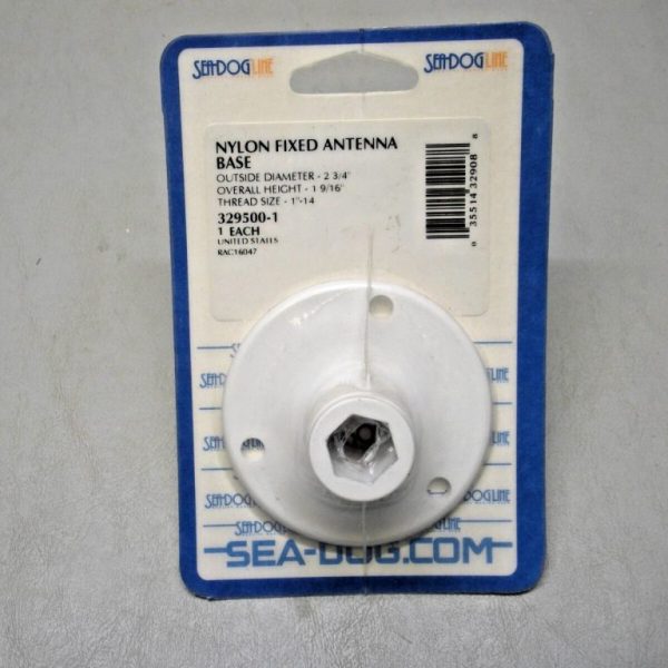 Sea-Dog White Nylon Fixed Antenna Base 329500-1