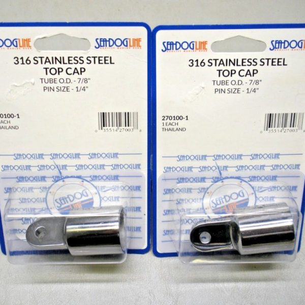 Qty (2) Sea-Dog 316 Stainless Steel Top Cap Bow Fitting 270100-1