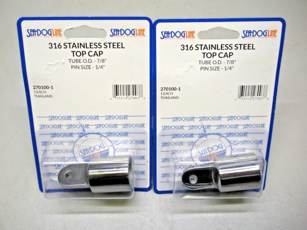Qty (2) Sea-Dog 316 Stainless Steel Top Cap Bow Fitting 270100-1