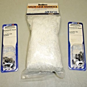 Sea-Dog 60" Nylon Gear Hammock 671100-1 and (4) Hammock Hooks 671460-1
