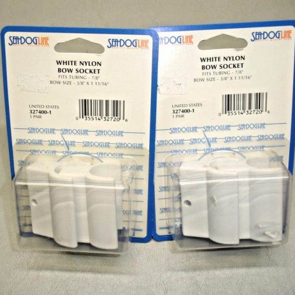 Qty (4) Sea-Dog White Nylon Bow Socket 327400-1