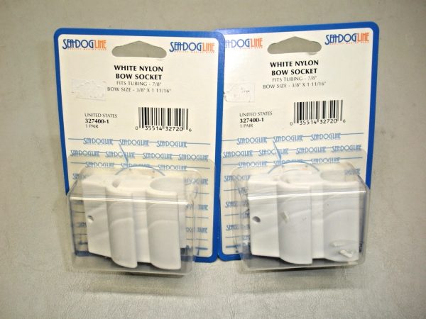 Qty (4) Sea-Dog White Nylon Bow Socket 327400-1