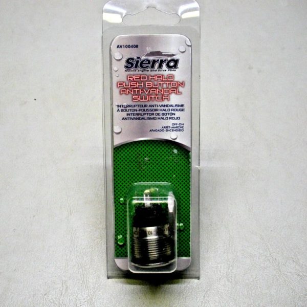 Sierra Red Halo Push Button On/Off Switch AV10040R Replaces Blue Seas 4162