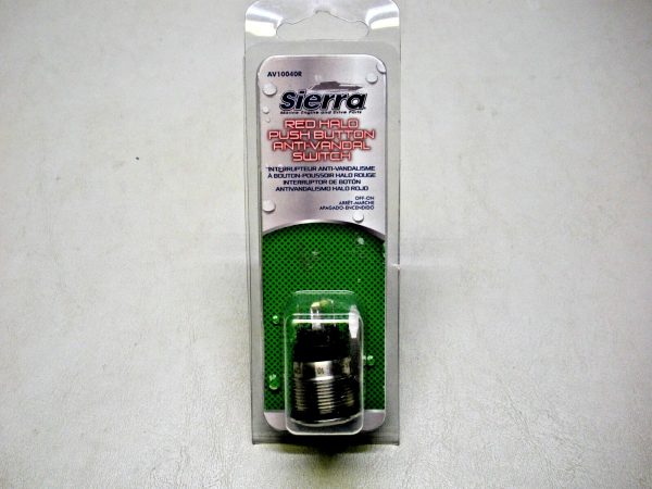 Sierra Red Halo Push Button On/Off Switch AV10040R Replaces Blue Seas 4162