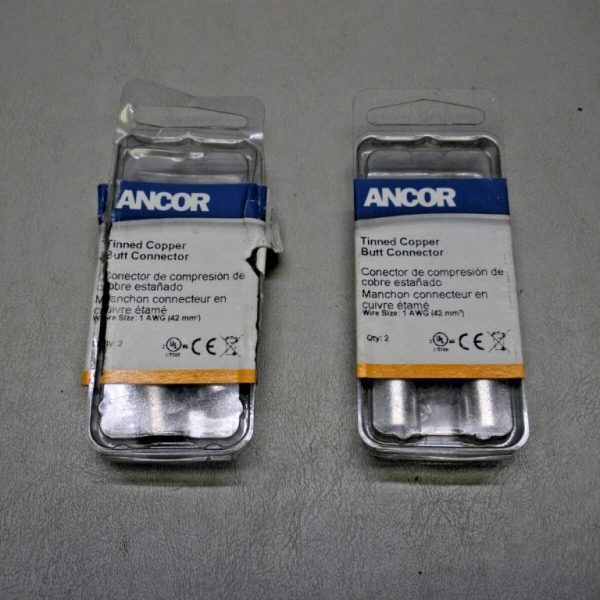 Qty (4) Ancor Tinned Copper Butt Connector 1AWG 252170