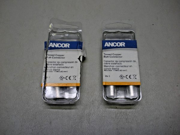 Qty (4) Ancor Tinned Copper Butt Connector 1AWG 252170 - Image 2