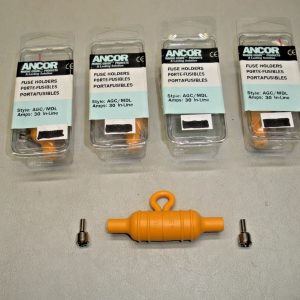 Qty (4) Ancor Marine Grade Waterproof Fuse Holder Style AGC/MDL Part 607013