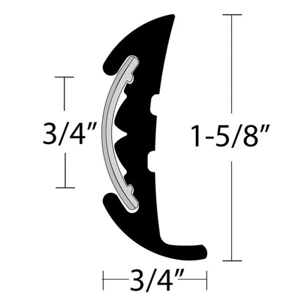 Taco Semi Rigid Frosty White Rub Rail V11-9811. 60' Length