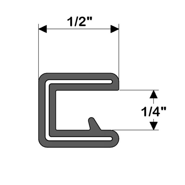 Taco White Flex Trim V30-1008W 1/4" X 1/2" X 50' Length