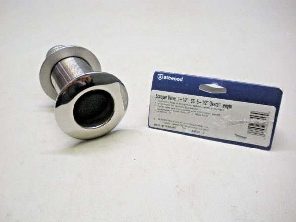 Attwood 1 1/2" Stainless Steel Scupper Valve 66553-3