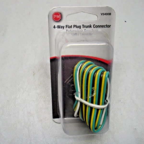 Peterson Flat 4 Way Trailer Connector Plug V5400B (Vehicle Side)