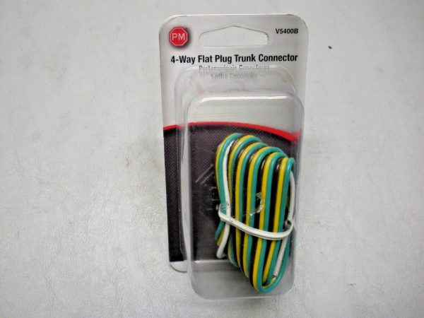 Peterson Flat 4 Way Trailer Connector Plug V5400B (Vehicle Side)