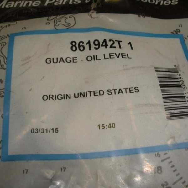 Genuine Mercruiser Mercury Quicksilver Oil Gauge Dipstick 861942T 1