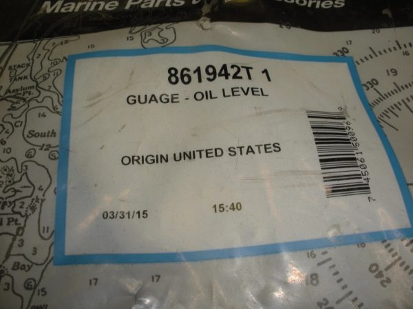 Genuine Mercruiser Mercury Quicksilver Oil Gauge Dipstick 861942T 1 - Image 2