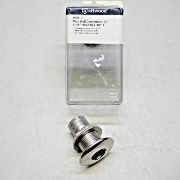 Attwood 1 1/8" Stainless Steel Thru Hull Connector 66543-3