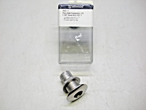 Attwood 1 1/8" Stainless Steel Thru Hull Connector 66543-3