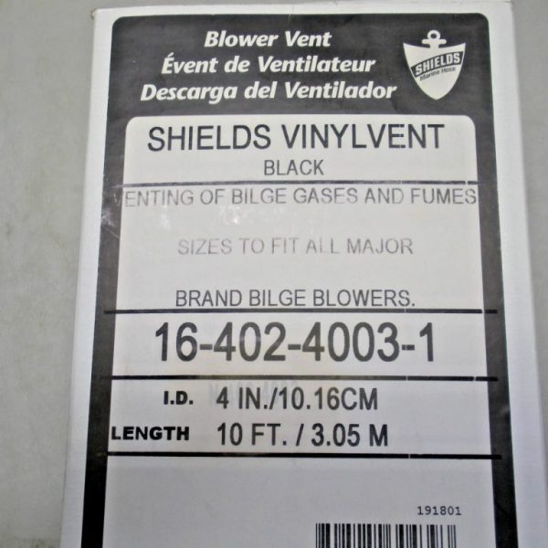 Shields Vinylvent 4" X 10' Bilge Blower Hose 16-402-4003-1