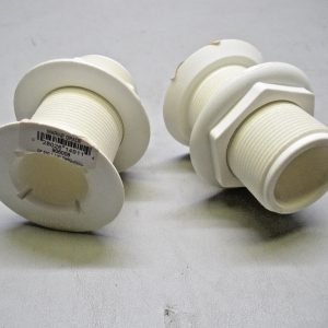 (2) Forespar Flush Head Marelon Thru-Hull - Fully Threaded, 1-1/2" 906008