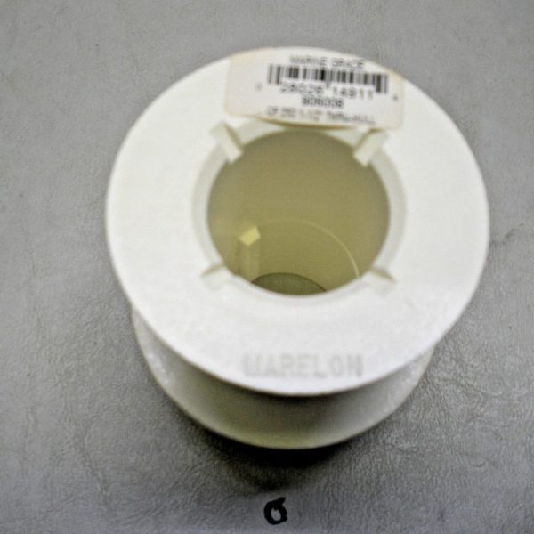 (2) Forespar Flush Head Marelon Thru-Hull - Fully Threaded, 1-1/2" 906008