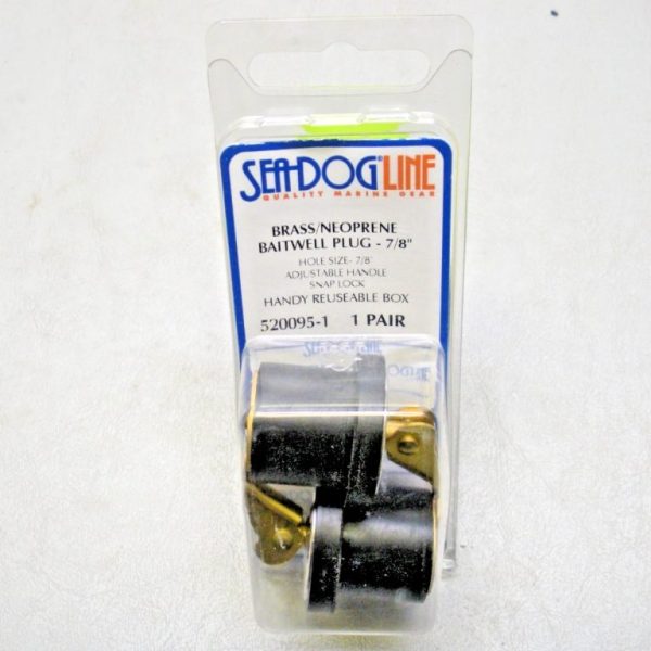 Pair Sea-Dog Brass/ Neoprene Baitwell Plug 7/8" 520095-1