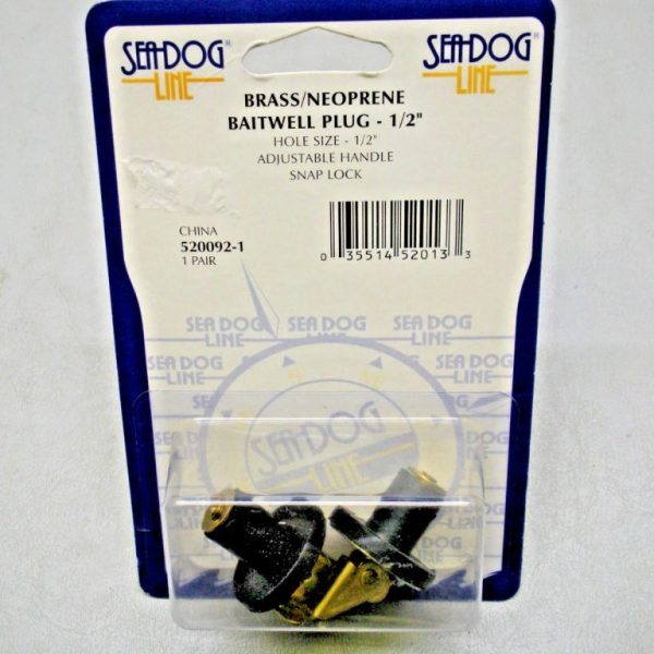 Pair Sea-Dog Brass/ Neoprene Baitwell Plug 1/2" 520092-1