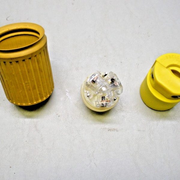 Genuine Hubbell 30 amp 125 volt Male Plug. Includes HBL60CM18 Boot