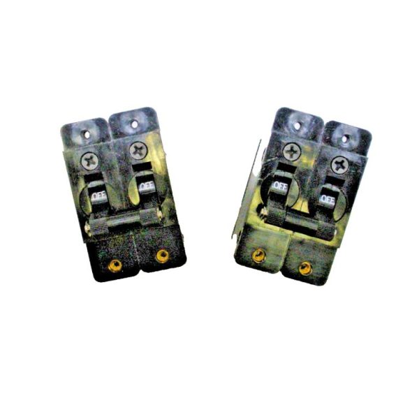 Qty (2) Carling 34-50 amp Circuit Breakers AA2-X0-00-450-9D1-C