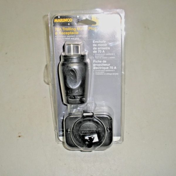 Marinco 70A Trolling Motor Plug and Receptacle. 12/24/36/48 Volt 3 Wire
