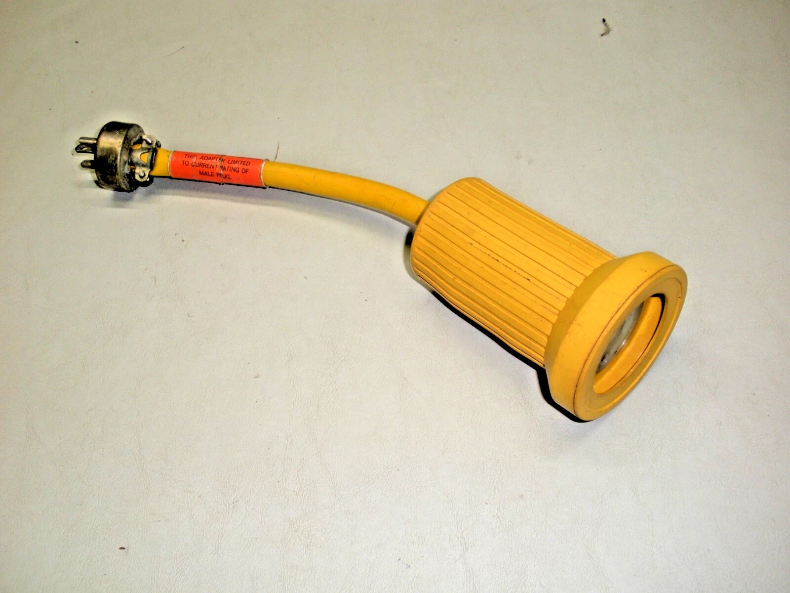 Used Hubbell Female 30 AMP/ 125 Volt to Male 15 AMP 125 Volt Adapter