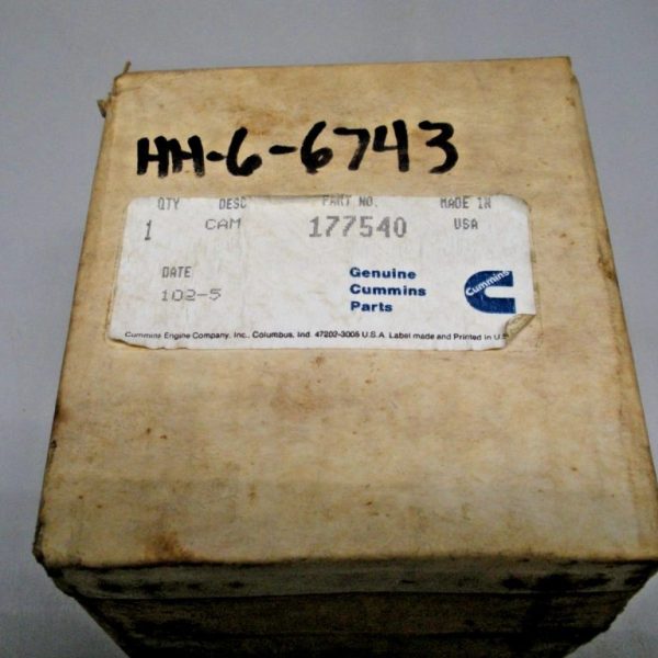 Cummins Jabsco Water Pump Cam 177540. For Use With 17540-0201 Water Pump