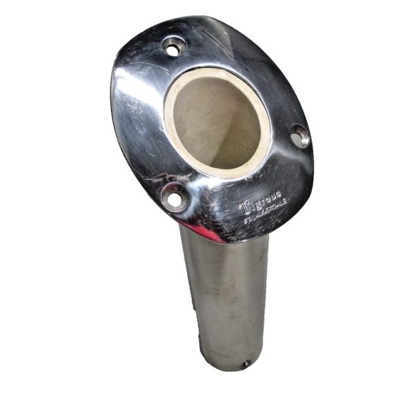 Genuine Tigress Oval Stainless Steel Rod Holder. 30 Degree. Compares to 88525