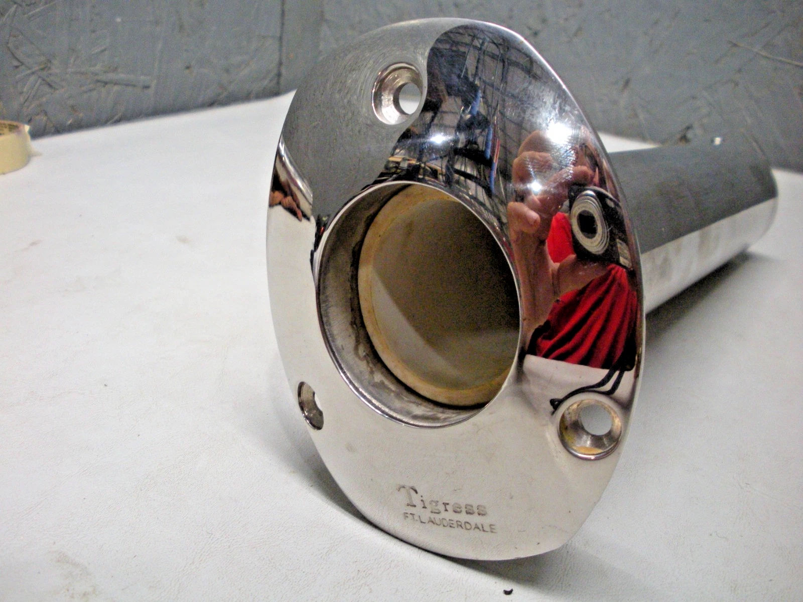 Genuine Tigress Oval Stainless Steel Rod Holder. Zero Degree - Image 4