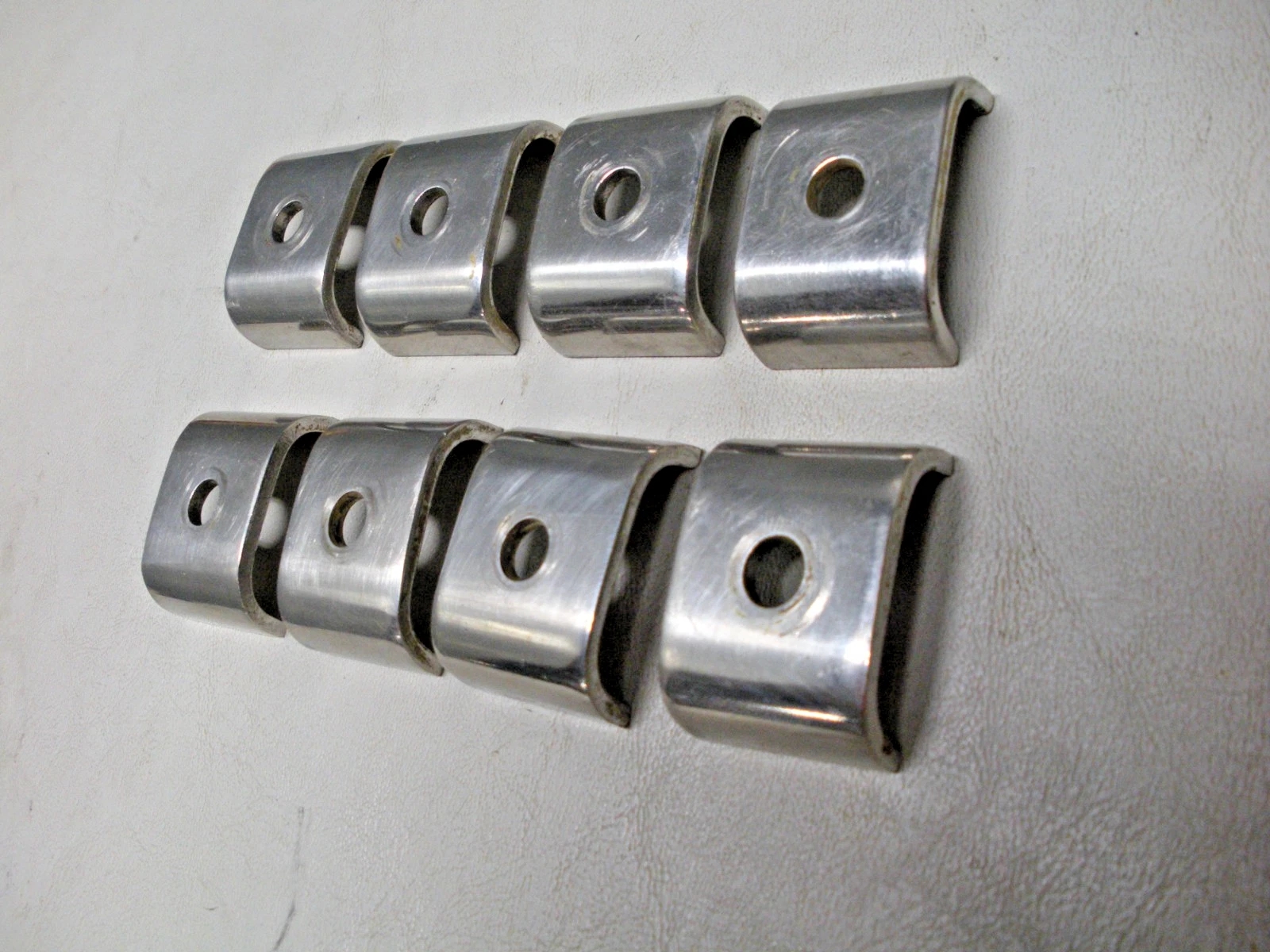 Hatteras Yacht Stainless Steel Ladder Tread Clamps. Set of (8) - Image 2