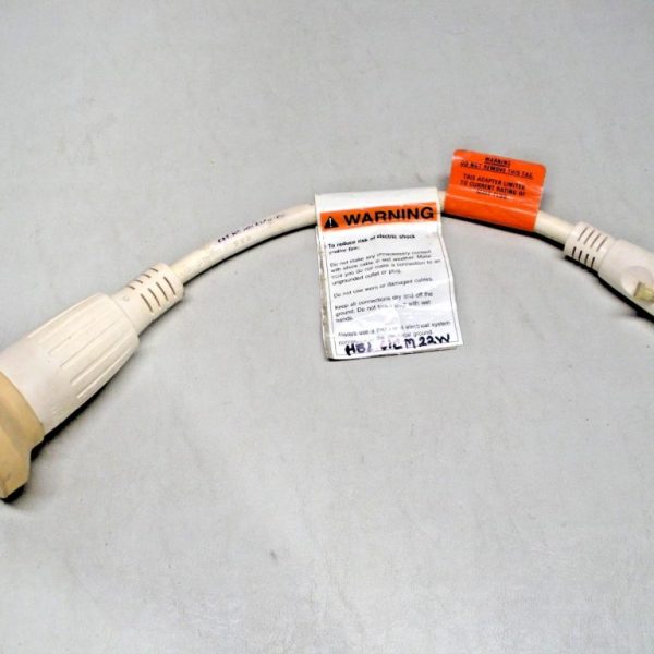 Genuine Hubbell 15A/ 125V Male to 30A/ 125 Female Pigtail Adapter HBL61CM22W
