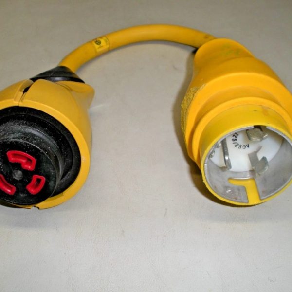 Marinco EEL 50A/ 125/250V Male to 30A/ 125V Female Pigtail Adapter P504-30