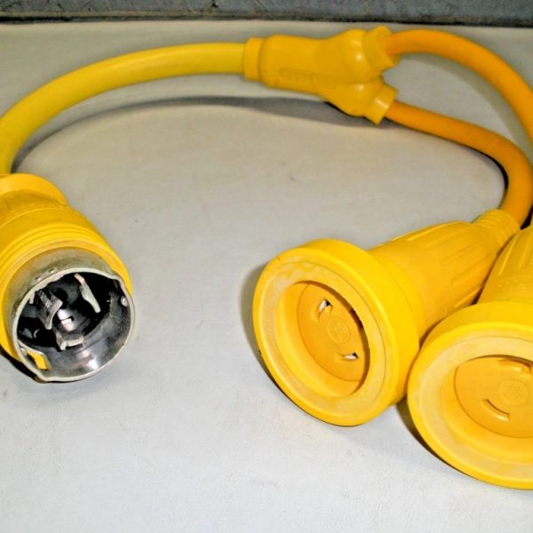 Genuine Hubbell 50A/ 125V Male to (2) 30A/ 125V Female Y Adapter HBL64CM57